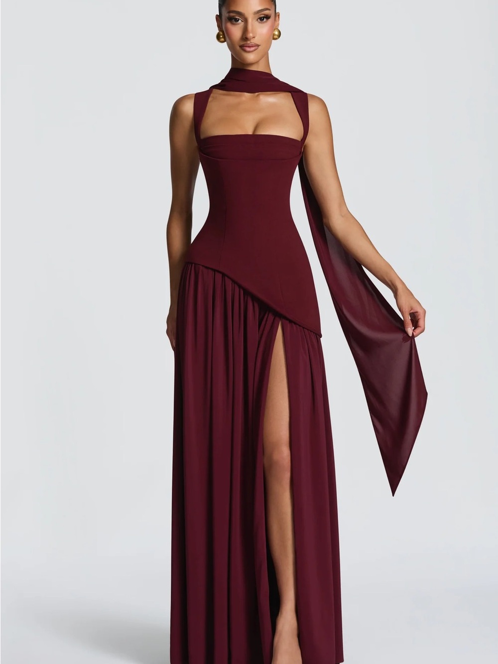 BABYBOO TULLULAH MAXI DRESS - CHERRY LACQUER
